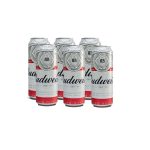 PACK BUDWEISER MEDIO 473 C.C. LATA X6